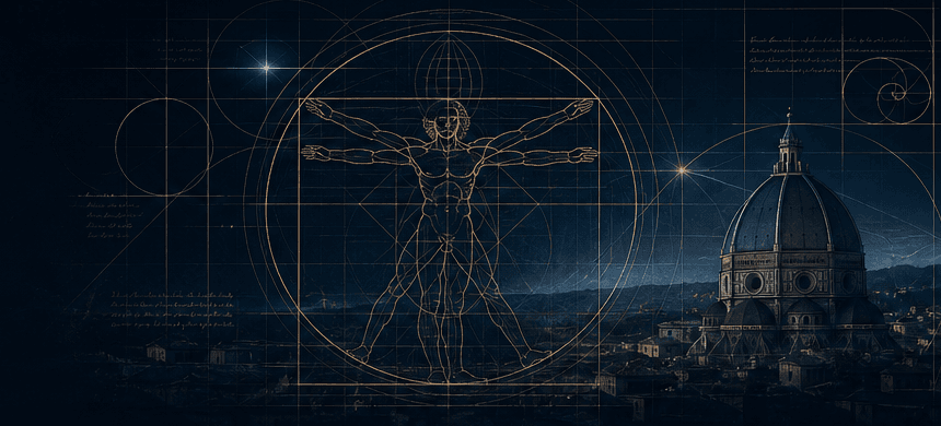Renaissance geometry over a dark intelligence field